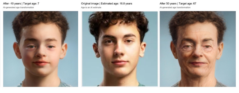 Full-spectrum age progression pipeline
